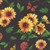 Wilmington Prints Fabrics Sunshine Whispers Bruce Park Sunflowers All Over Black Yellow Green