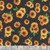 Wilmington Prints Fabrics Sunshine Whispers Bruce Park Sunflowers Bunches Black Yellow Green