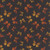 Wilmington Prints Fabrics Sunshine Whispers Bruce Park Butterfly Toss Black Grey Orange, fabric with a butterfly pattern in orange and yellow on a black background.