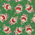 3 Wishes Fabrics Dancing Santa Christmas Fabric Green Holly Jolly Cheer