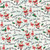 3 Wishes Fabrics Dancing Santa Christmas Fabric Blue Merry Melody Santa Sings, festive Christmas fabric featuring Santa Claus singing, holly leaves, candy canes, red ribbons, and musical notes.
