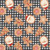 3 Wishes Fabrics Dancing Very Merry Gingerbread Christmas Fabric, featuring gingerbread men, Santa faces, cookies, peppermint candies, Christmas trees, and snowflake star shapes on a black and white plaid background.
