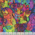 Timeless Treasure Fabrics Pets Dogs Cats Comic Dog Collage Bright Red Blue Yellow Green