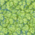 Lumin Fabrics Island Batik Posy Twist Batiks Condensed Leaves Multi Blue Green, fabric with a tropical leaf pattern in vibrant green, blue, and green hues.