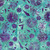 Lumin Fabrics Island Batik Secret Garden Batiks Medium Daisies and Lillies Teal Pool
