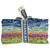 Lumin Fabrics Island Batik Meadow Brook Batiks Fat Quarter Bundles, bundles of colorful fabric squares in various floral and geometric patterns.