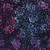 Lumin Fabrics Island Batik Rosy Bloom Batiks Flowers and Dots Blue Navy, textile fabric with floral and dotted pattern in shades of purple and blue on a dark navy background.