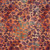 Lumin Fabrics Island Batik Salsa Batiks Striped Circles Multi Brick Red Cream, colorful abstract fabric with striped circle patterns in brick red, cream, purple, and teal hues.