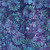 Lumin Fabrics Island Batik Secret Garden Batiks Large Daisies and Dots Multi Blue Purple, colorful fabric with large daisy and dotted pattern in shades of blue, purple, and green.