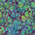 Lumin Fabrics Island Batik Springtime Bouquet Batiks Condensed Leaves Multi Blue Purple