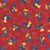 Lumin Fabrics White Owl Rooster Reverie Susan Winget Tossed Roosters Red