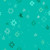 Dear Stella Fabrics Quiltstellation Pammie Jane Quiltstellation Libra Green, fabric with star and geometric patterns in various shades of green on a teal background.