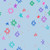 Dear Stella Fabrics Quiltstellation Pammie Jane Quiltstellation Gemini Blue, colorful star and square pattern on a light blue background.