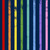 Dear Stella Fabrics Meowter Space Pammie Jane Weathered Stripe Navy Blue, colorful weathered striped fabric in navy blue with rainbow colors including red, orange, yellow, green, blue, purple, and pink.
