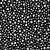 Dear Stella Fabrics Bok Bok Meow Leezaworks Beans Jet Black, fabric with a black background and white polka dots pattern.