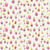 Windham Fabrics Heather Ross Favorites Blush Pink Strawberries, fabric pattern of pink strawberries with green leaves and orange and black berries on a white background.