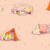 Windham Fabrics Heather Ross Favorites Blush Pink Quilt Tent, a pink and yellow fabric tent with a starry night sky pattern, featuring a rabbit peeking out and a small sign that says 'Please Knock'.