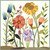 Windham Fabrics Handloom Tara Faughnan Everbloom Woven Garden Quilt Kit, colorful floral garden design with various flowers and green leaves on a white background.