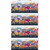 In The Beginning Fabrics Celtic Garden Pink Purple Blue Floral Border Stripe, colorful floral and Celtic knot pattern on fabric, vibrant pink and purple flowers with blue and yellow accents.