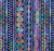In The Beginning Fabrics Celtic Garden Blue Pink Orange Celtic Stripe, colorful fabric featuring vibrant Celtic-inspired stripe patterns in blue, pink, and orange hues.