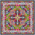 In The Beginning Fabrics Celtic Garden Multi Pink Blue Red Green Quilt Kit, colorful floral and geometric quilt design with intricate patterns and vibrant colors.