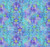 In The Beginning Fabrics Celtic Garden Blue Brocade, intricate blue, purple, green, and yellow woven pattern with metallic accents.
