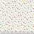 Henry Glass Fabrics Nordic Holiday Village MaryJane Carey Dots Cream Red Green, fabric with colorful polka dots on a white background.