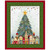 Henry Glass Fabrics Nordic Holiday Village MaryJane Carey Christmas Village Christmas Tree Panel 36 Red Green