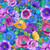 Timeless Treasures Fabrics On The Bright Side Abstract Poppy Collage Multi