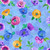 Timeless Treasures Fabrics On The Bright Side Spaced Poppy Dream Blue
