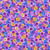 Timeless Treasures Fabrics On The Bright Side Packed Mini Poppies Multi, colorful fabric featuring a vibrant pattern of small poppy flowers in purple, pink, blue, and yellow.