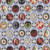 Timeless Treasures Fabrics Imperial Bloom Chong A Hwang Floral Check Metallic Grey