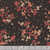 Timeless Treasures Fabrics Imperial Bloom Chong A Hwang Metallic Cherry Blossom Black, fabric with a black background and intricate cherry blossom floral pattern in red, pink, and gold colors.