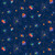 Timeless Treasures Fabrics Jubilant Small Bright Floral Indigo Blue