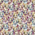 Timeless Treasures Fabrics Looking Glass Alice in Wonderland Packed Cats Multi, colorful cats pattern fabric with artistic, watercolor-style design