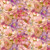 Timeless Treasures Fabrics Mosaic Bee Packed Floral Blossom, a vibrant floral fabric pattern with pink, purple, and white blossoms accented with gold outlines.