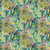 Timeless Treasures Fabrics Mosaic Bee Packed Mosaic Leaves Multi, colorful mosaic fabric pattern featuring a vibrant design of leaves, bees, and intricate details suitable for quilting and craft projects.
