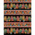 Timeless Treasures Fabrics Wild Wings Bright Owls 11 Inch Stripe Black, colorful owl pattern with floral accents on a black background.