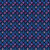 Timeless Treasures Fabrics Fantasia Geo Diamond Floral Blue, intricate stained glass-inspired pattern in shades of blue, purple, and pink.