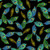 Timeless Treasures Fabrics Noble Plume Chong A Hwang Falling Peacock Feathers Black
