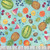 Timeless Treasures Fabrics Hello Summer Blue Tropical Fruits Watermelon Pineapple