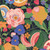 Liberty of London Fabrics Tana Lawn Jillie Navy Fruit Flowers Pink Blue Green