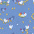 Andover Fabrics Our Simple Life Charisma Horton Little Chicks in a Row Sky Blue