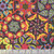 In The Beginning Fabrics Free As a Bird Jason Yenter Black Red Yellow Floral Hexagons