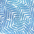 In The Beginning Fabrics Free As a Bird Jason Yenter White Blue Stitched Fronds