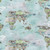 Clothworks Fabrics Our World Blue Grey Brown Scenic Continents