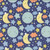 Riley Blake Fabrics Love You to the Moon Flannel Echo Park Nighttime Navy Navy