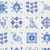 Windham Fabrics Chateau Meow Whistler Studios Tiny Tiles White Blue
