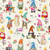 Timeless Treasures Fabrics Sew Many Gnomes Sewing Gnomes Cream