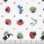 Dear Stella Fabrics Cat Walk Leezaworks Feline Fun Guys White Black Cats Mushrooms